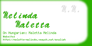 melinda maletta business card